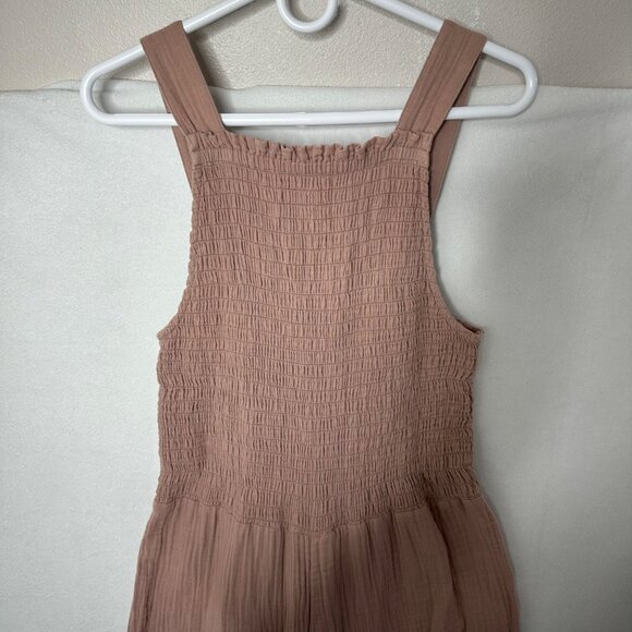 Faherty Womens Diego Sleeveless Organic Gauzy Cotton Jumpsuit Size S Pale Pink - Picture 5 of 13